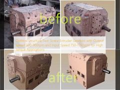 고 토크 적용 분야를 위한 출력 속도 300-900rpm 및 입력 속도 750-1750rpm의 최적 구조 이축 압출기 기어박스